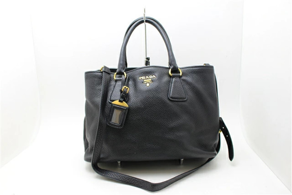Prada Bag Shoulder Calfskin Black